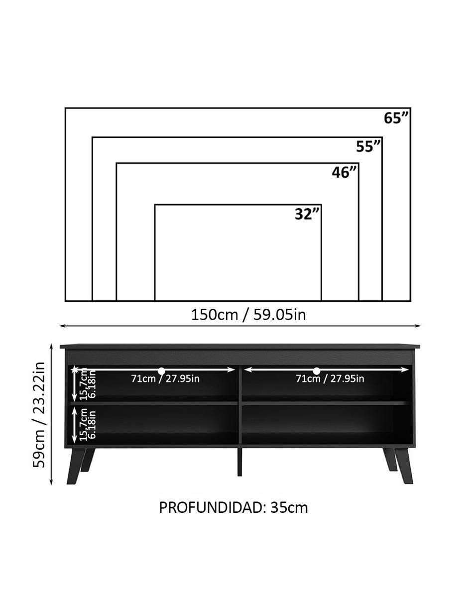 Mueble de tv armable de MDP 11