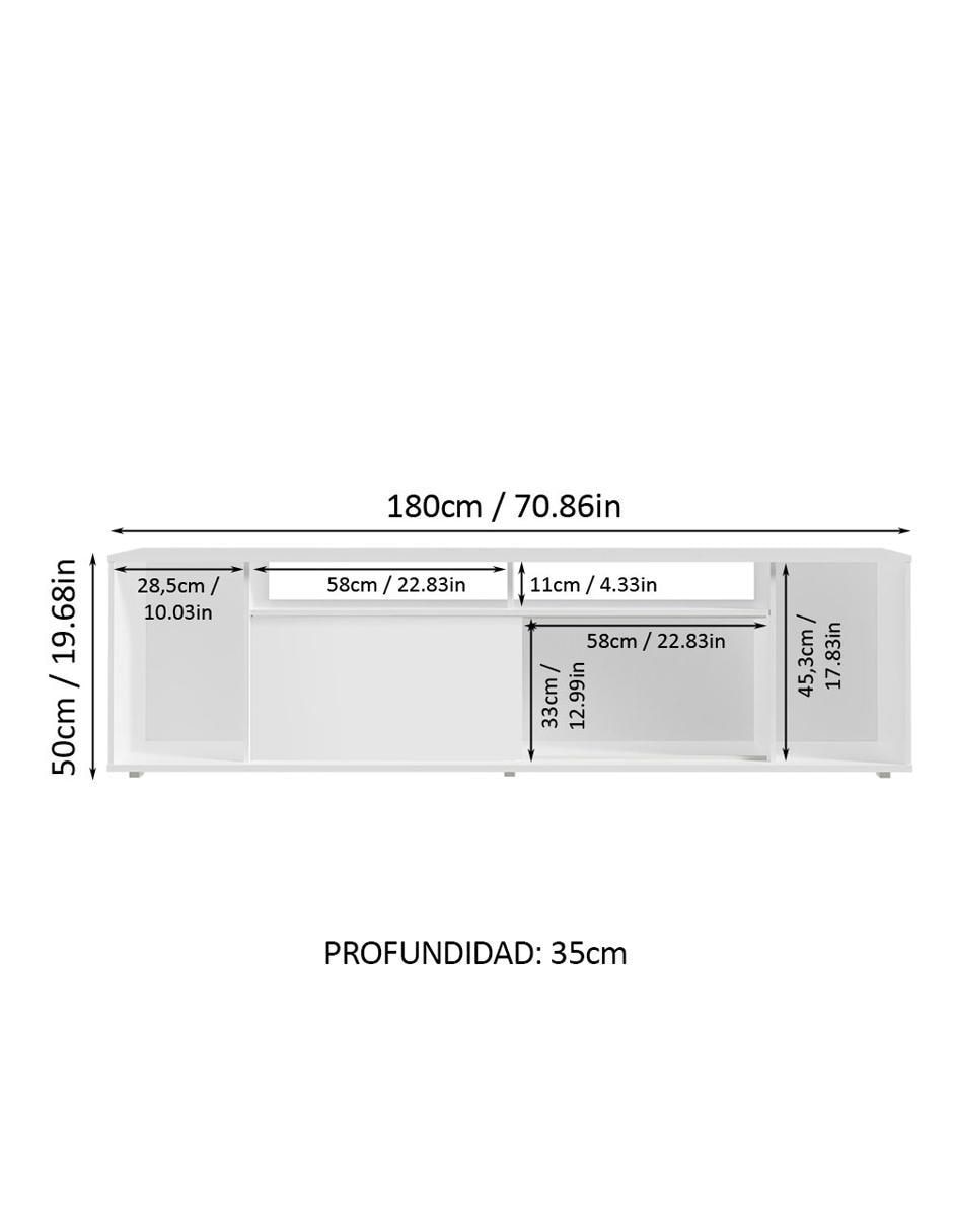 Mueble de tv armable de MDP 9