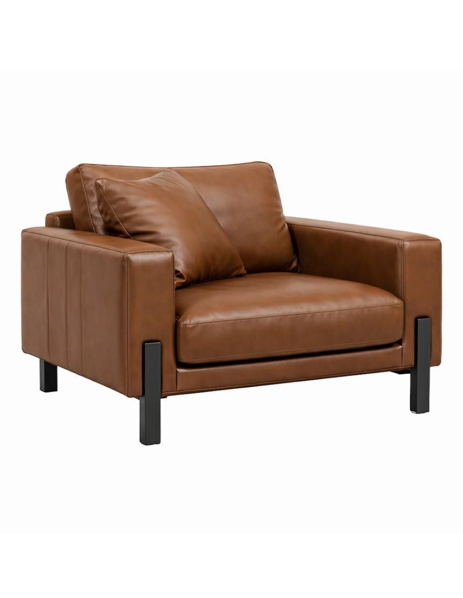 Sillón Estocolmo de piel y vinil 2