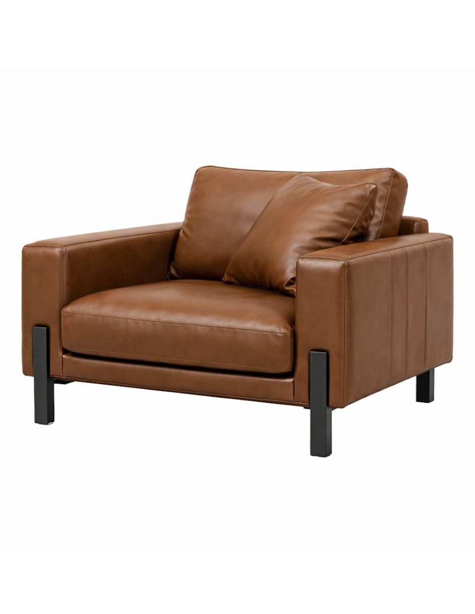 Sillón Estocolmo de piel y vinil 3