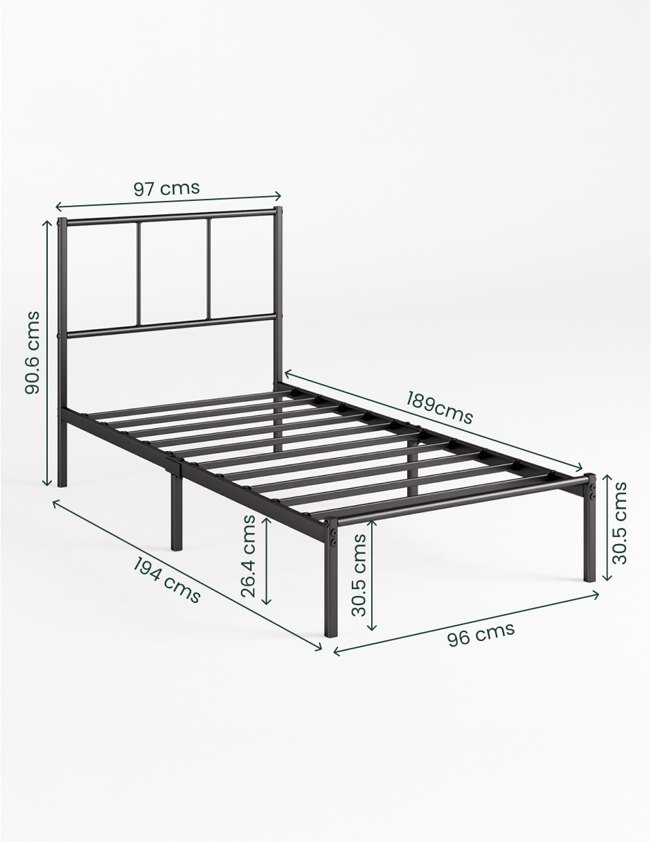 Base para cama armable Florence de acero inoxidable 8