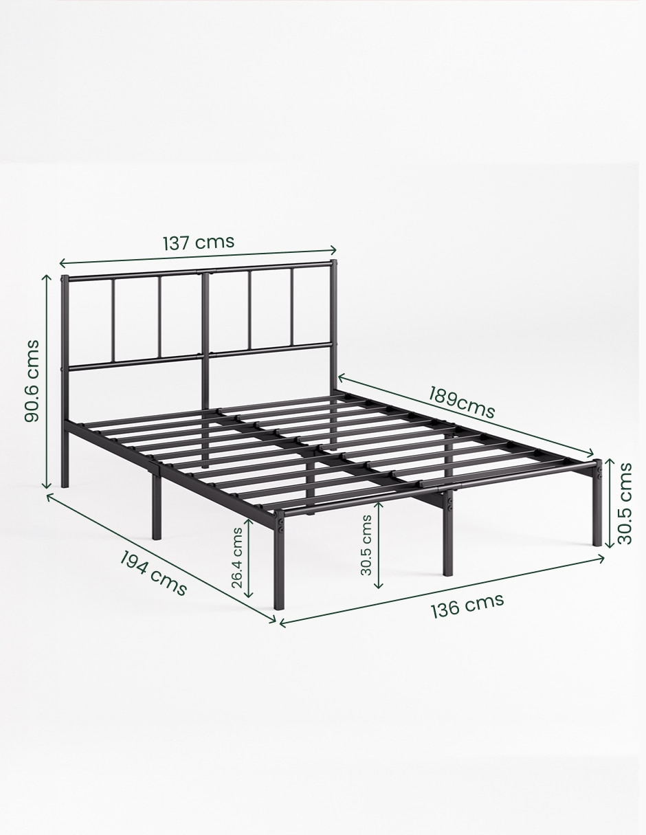Base para cama armable Florence de acero inoxidable 8