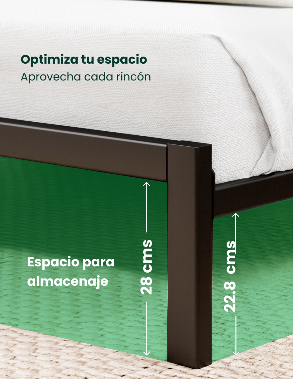 Base para cama armable Shen de acero inoxidable 3