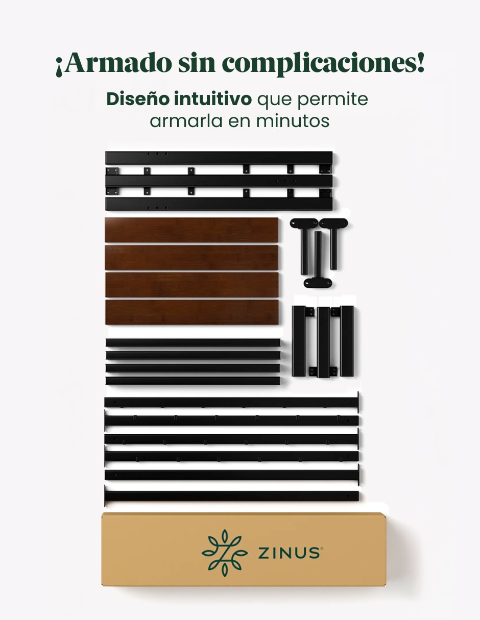 Base para cama armable Shen de acero inoxidable 4