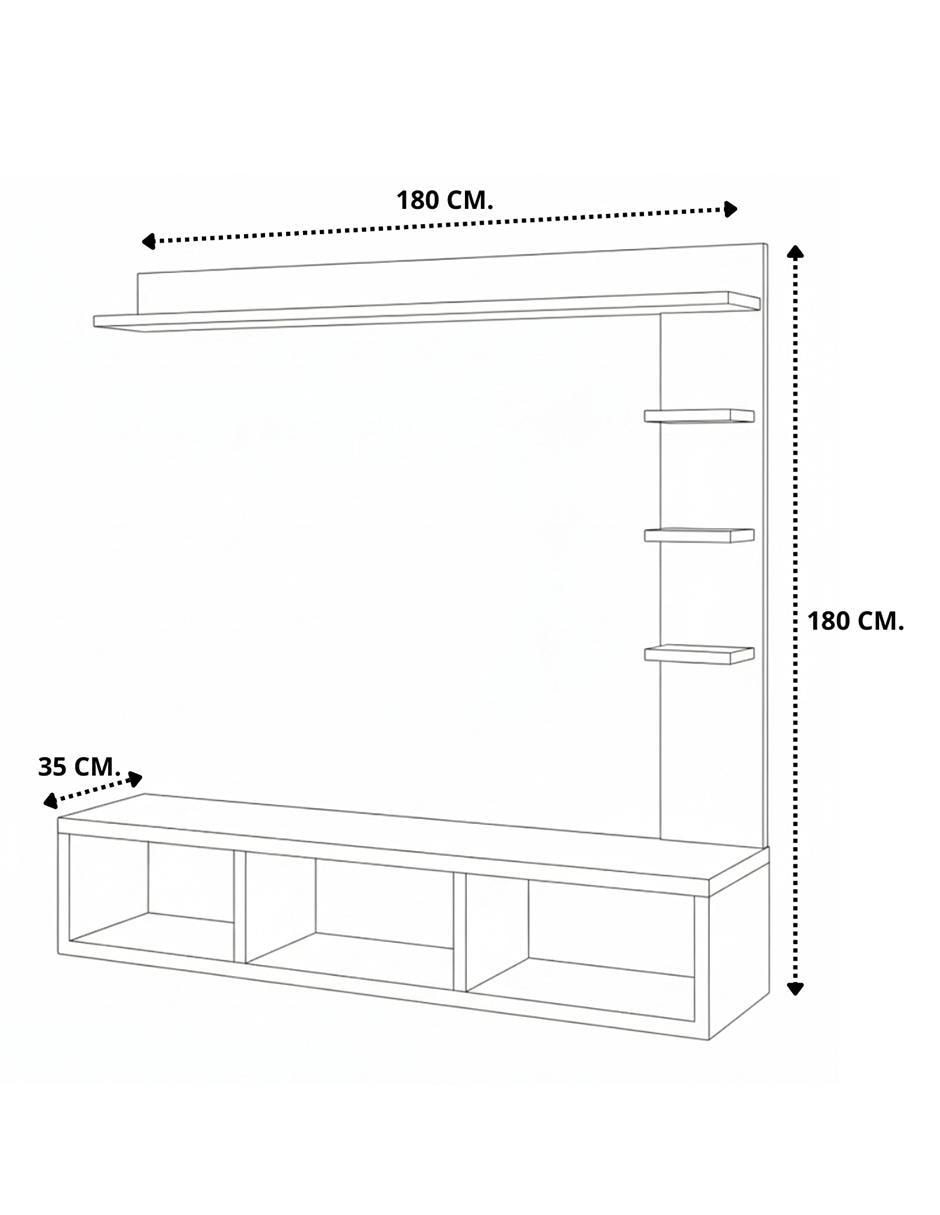 Mueble flotante para TV armable Muebles de melamina 6