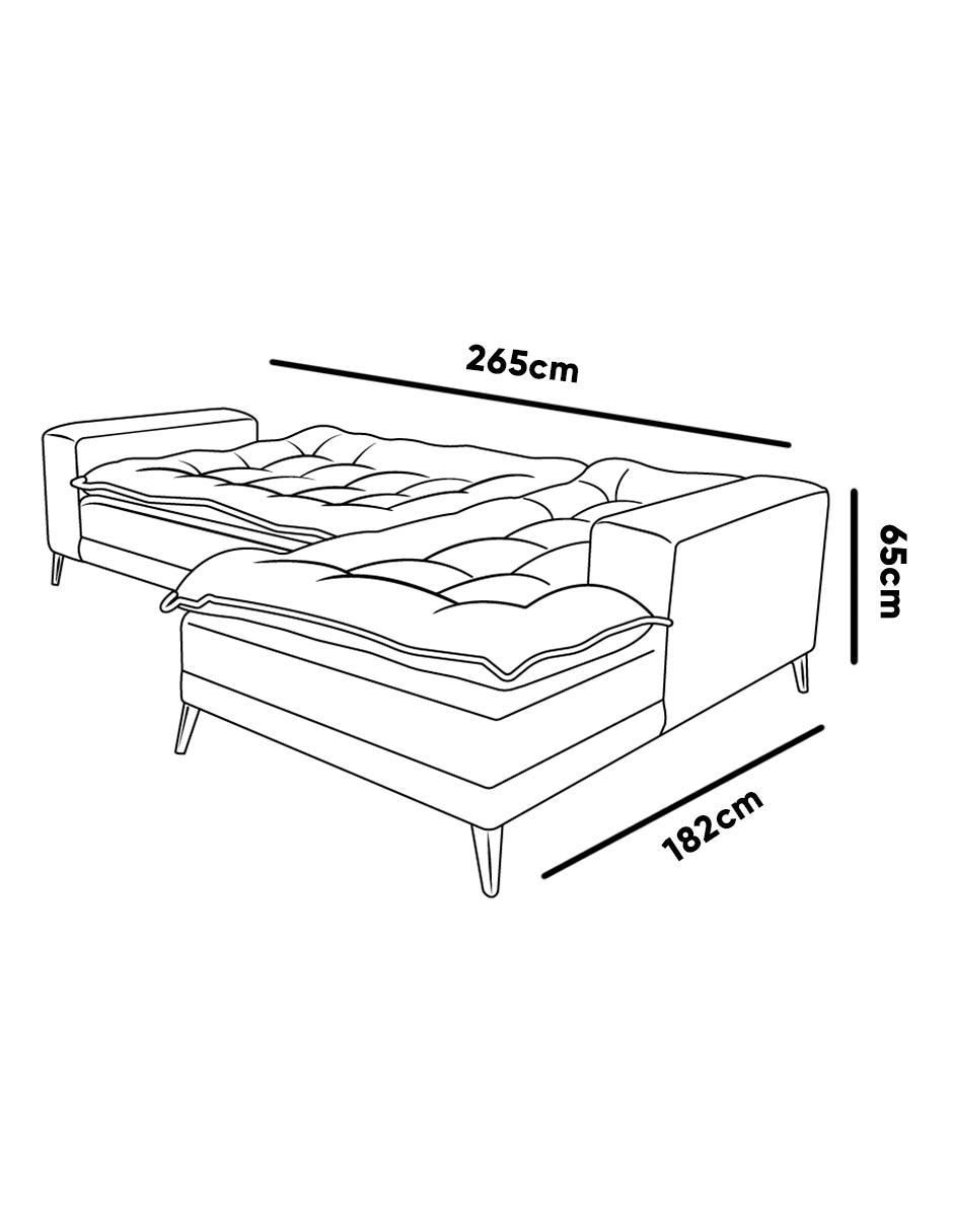 "futón/sofá cama" no carmen modular derecha m & e muebles "de" lino