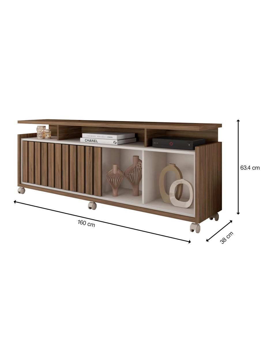 Mueble de tv armable Belo de madera 2