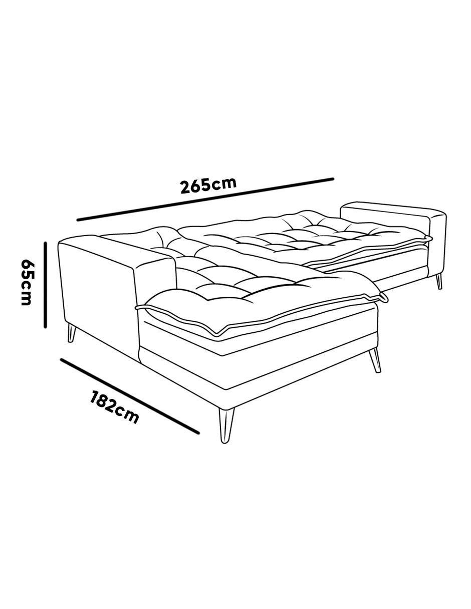 "futón/sofá cama" no carmen modular izquierda  m & e muebles "de" lino