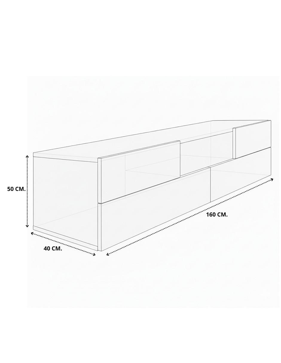 Mueble flotante para TV armable Muebles de melamina 6