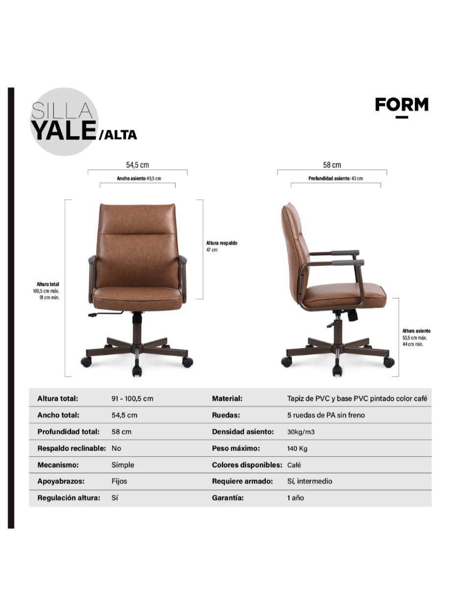 Silla de escritorio Vintage asiento y respaldo tapizado de tela 6