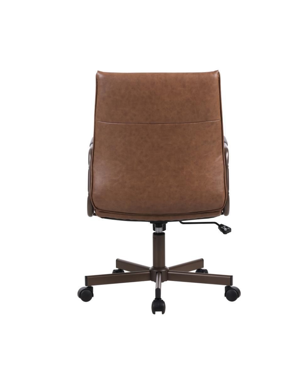 Silla de escritorio Vintage asiento y respaldo tapizado de tela 5