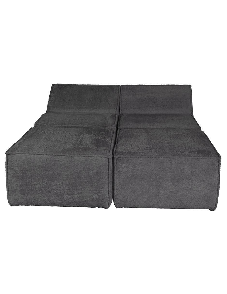 Sofá cama Fernanda con taburete de tela 16