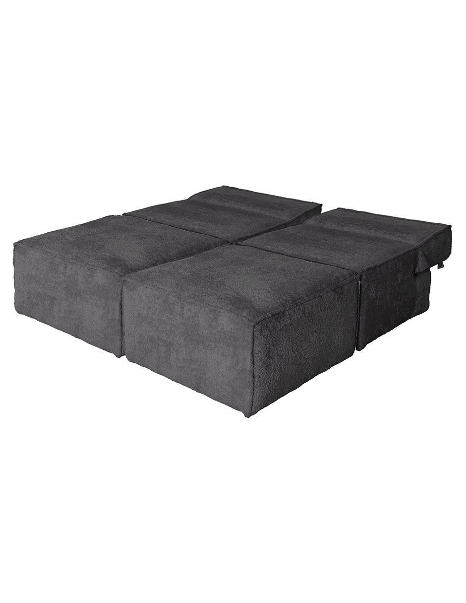 Sofá cama Fernanda con taburete de tela 8