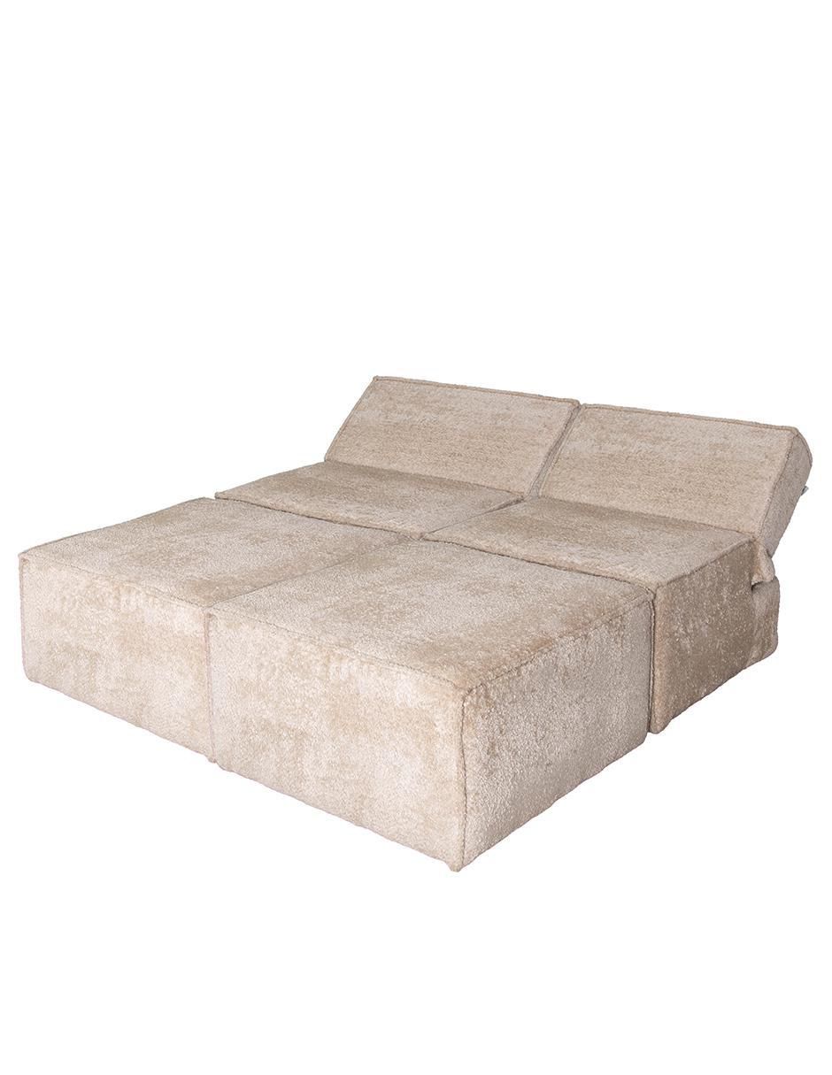 "futón/sofá cama" no fernanda individual con taburete. m & e muebles "de" tela