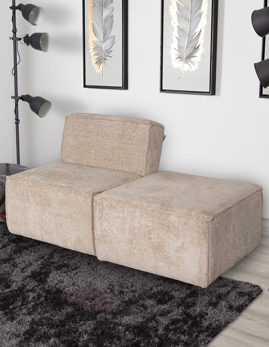 "futón/sofá cama" no fernanda individual con taburete. m & e muebles "de" tela