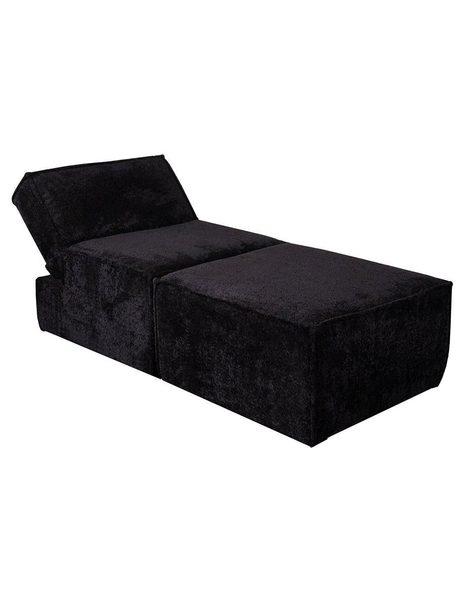 Sofá cama Fernanda con taburete de tela Sofá cama Fernanda con taburete de tela