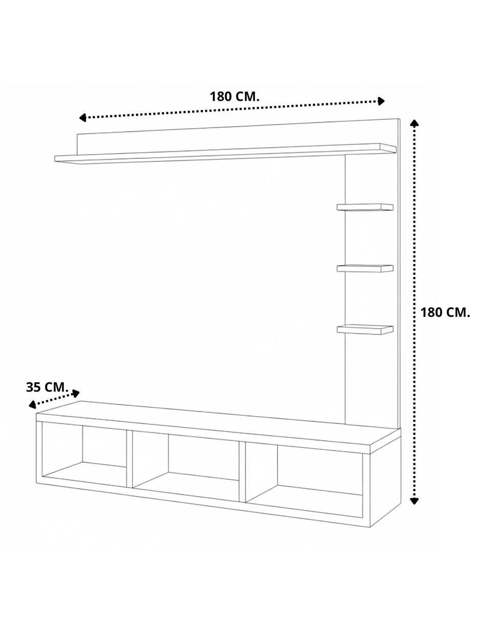 Mueble flotante para TV armable Muebles de melamina 7