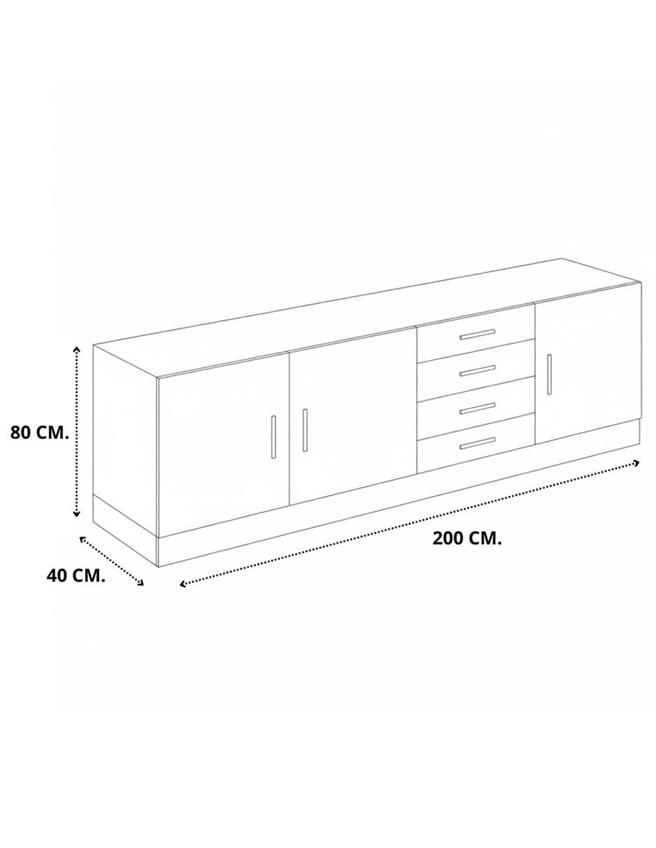 Mueble de TV armable Muebles de melamina 8