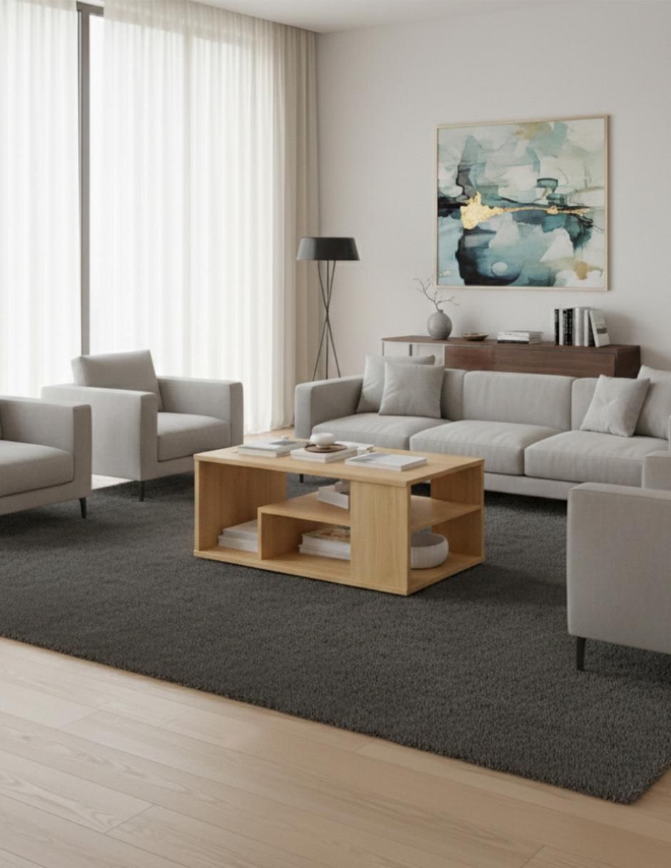 Mesa de centro armable Muebles de melamina 5