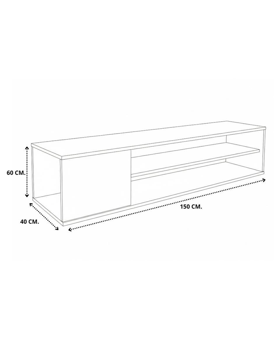 Mueble flotante para TV armable Muebles de melamina 7