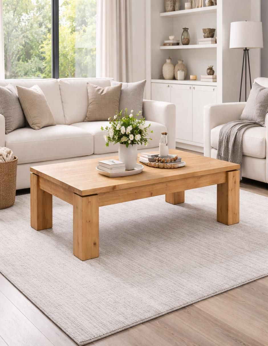 Mesa de centro armable Muebles de madera pino 5