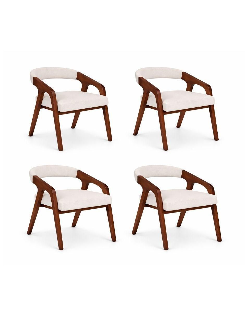 Set de sillas 4 piezas de madera pino