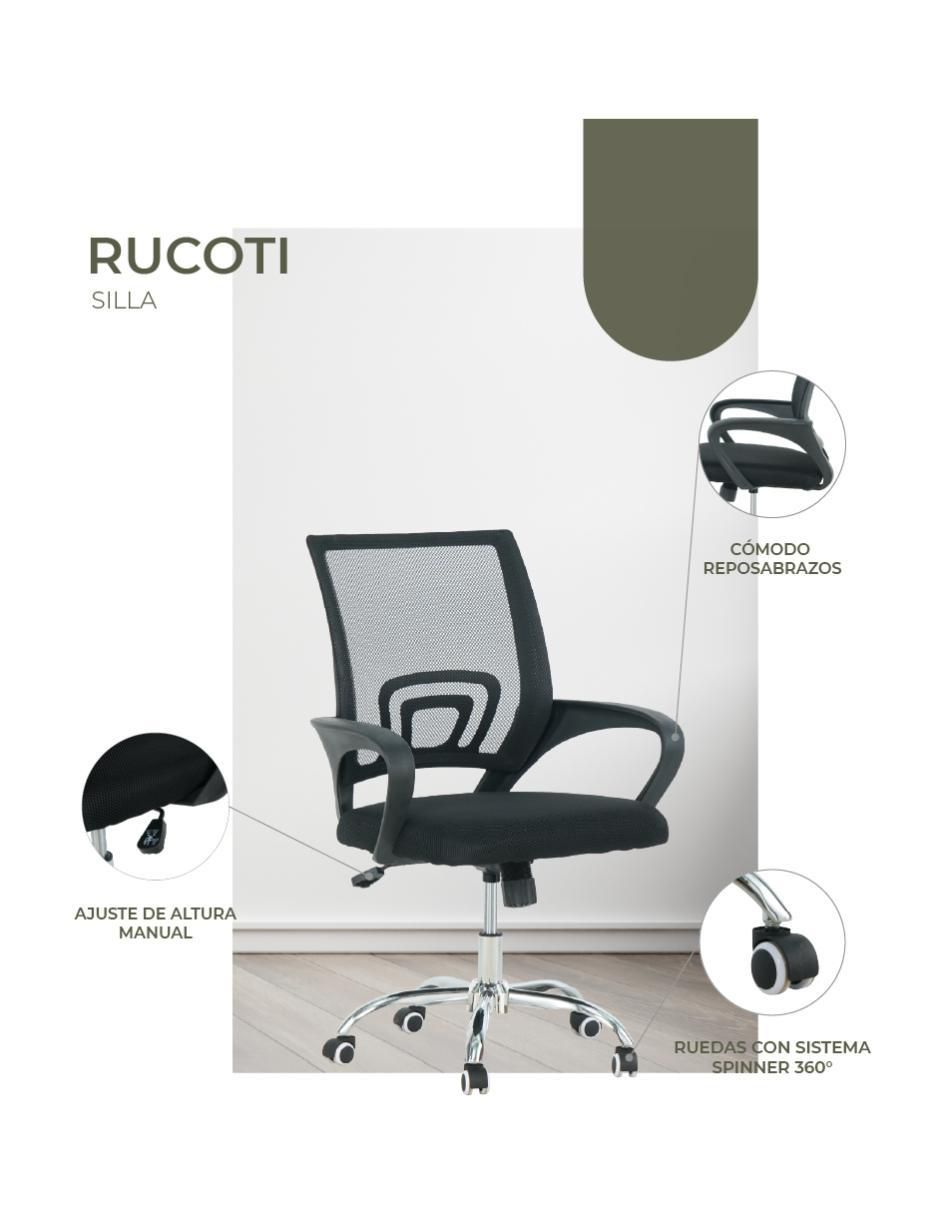 Silla de escritorio Rucoti de Mesh 3