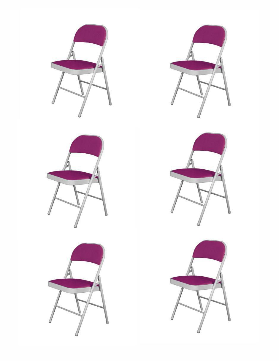 Silla plegable 6 piezas de metal 1
