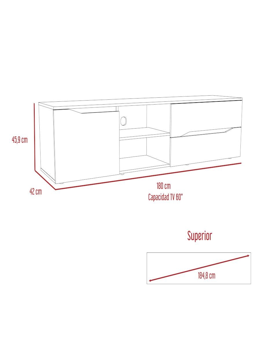 Mueble de tv Obregon de melamina 5